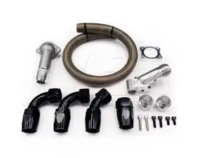 Powerhouse Racing Do-It-Yourself Radiator Hose Kit 20AN Black Hose Toyota Supra 1993-1998
